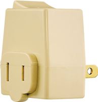 Eaton Cooper Wiring BP4404V Plug In Switch, 2 -Pole, 15 A, 120 V, 1 -Outlet, Ivory