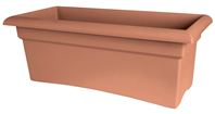 Bloem 57026C Deck Box, 11.7 in H, 26 in W, 9.8 in D, Square, Plastic, Terracotta