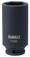 DeWALT DWMT17230B Impact Socket, 1/2 in Drive, 6-Point, CR-440 Steel, Black Oxide