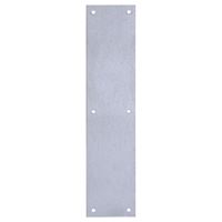 Tell Manufacturing DT100072 Push Plate, Aluminum/Steel, Satin, 15 in L, 3-1/2 in W, 0.05 ga Thick