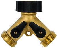 Gilmour 813004-1001 Two-Way Connector, MGHT, Brass, Bronze