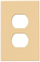 Eaton Wiring Devices PJS8V Wallplate, 4-1/2 in L, 2-3/4 in W, 1 -Gang, Polycarbonate, Ivory, High-Gloss