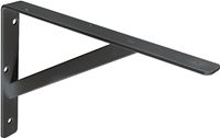 Knape & Vogt 208BLK300 Shelf L-Bracket, 12 in L, Steel