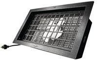 Master Flow PFV1 Powered Foundation Vent, 16 in W, 8 in H, 57 sq-in Net Free Ventilating Area, Polyethylene, Black