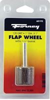 Forney 60192 Flap Wheel, 1 in Dia, 1 in Thick, 1/4 in Arbor, 120 Grit, Aluminum Oxide Abrasive