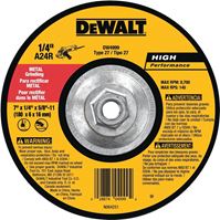 DeWALT DW4999 Grinding Wheel, 7 in Dia, 1/4 in Thick, 5/8-11 in Arbor, 24 Grit, Very Coarse