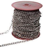 BARON 7209 Twist Link Chain, #90, 82 ft L, 9 lb Working Load, Nickel