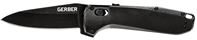 Gerber Highbrow Series 31-003674 Folding Knife, 3-1/2 in L Blade, Steel Blade, 1-Blade, Smooth Handle, Black Handle