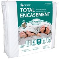 J.T. Eaton Lock-Up 80FULBOX Box Spring Encasement, Full, Fabric, White