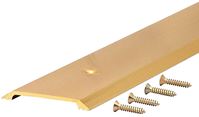 M-D 09613 Saddle Threshold, 36 in L, 2-1/2 in W, Aluminum, Bright Gold