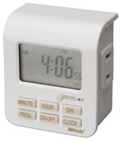 Woods 50008 Digital Timer, 10 A, 125 V, 1250 W, 7 days Time Setting, 20 On/Off Cycles Per Day Cycle, White