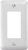 Amerelle 935RW Wallplate, 5 in L, 2-13/16 in W, 1 -Gang, Steel, White