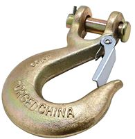 National Hardware 3256BC Series N830-318 Clevis Slip Hook with Latch, 3/8 in, 6600 lb Working Load, Steel, Yellow Chrome