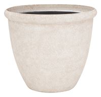 Landscapers Select PT-S010-B Planter, 14-3/4 in Dia, 12-1/2 in H, Round, High-Density Resin, Stone, Stone