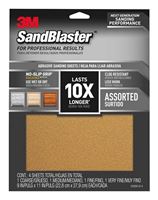 3M 20000-G-4 Sandpaper Sheet, 11 in L, 9 in W, 80, 120, 180, 220 Grit, Aluminum Oxide Abrasive, Ceramic Backing