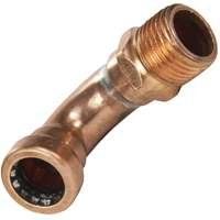 Elkhart Products CopperLoc Series 10170840 Non-Removable Tube Elbow, 1/2 in, 90 deg Angle, Copper