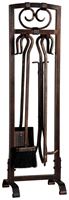 Simple Spaces CPO90501AC3L Fireplace Tool Set, Antique Bronze, 5-Piece