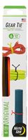 Gear Tie GTPP18-A1-R8 Twist-Tie, 6.2 mm Dia, 18 in L, Rubber, Black/Light Orange/Neon Yellow