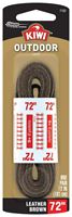 Kiwi 70452 Boot Lace, Rawhide Leather, Dark Brown, 72 in L, Pack of 3