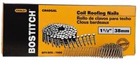 Bostitch CR4DGAL Roofing Nail, 1-1/2 in L, 11 Gauge, Galvanized Steel, Smooth Shank