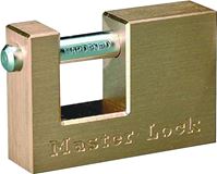 Master Lock 605DAT Coupler Latch Lock with Shackle, Keyed Lock, 3/4 in Dia Shackle, Brass