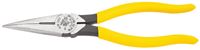 Klein Tools D203-8 Nose Plier, 8-7/16 in OAL, 1-1/4 in Jaw Opening, Yellow Handle, Dipped Handle, 1 in W Jaw