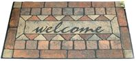 Simple Spaces 06ABSHE-16 Door Mat, 30 in L, 18 in W, Flocking Pattern, Polyester Surface