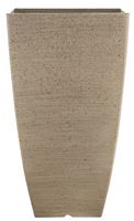 Southern Patio HDR-091684 Newland Planter, 21 in H, Square, Plastic/Resin, White, Stone Aesthetic