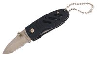 Vulcan W989 Key Chain, Bead Chain Ring, 4 in L Ring, Plastic Case, Black Body/Stainless Steel Blade, Pack of 50