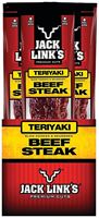 Jack Links 02030 Snack, Stick, Teriyaki, 1 oz, Bag, Pack of 12