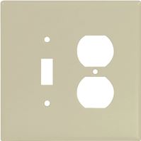 Eaton Wiring Devices 2148V-BOX Combination Wallplate, 5-1/4 in L, 5-5/16 in W, 2 -Gang, Thermoset, Ivory, Pack of 10