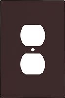Eaton Wiring Devices 2142B-BOX Receptacle Wallplate, 5-1/4 in L, 3-1/2 in W, 1 -Gang, Thermoset, Brown, High-Gloss, Pack of 10