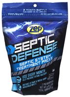 Zep Septi-Pak Series ZSTP2 Septic System Treatment, Solid, Brown, Mild, 4 oz Pouch