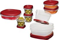 Rubbermaid 1777170 Food Container Set, 1/2, 1-1/4, 2, 3, 5 Cups Capacity, Plastic, Clear, Pack of 2