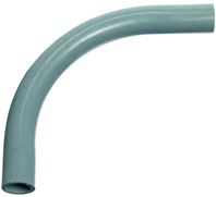 CANTEX 5133827 Standard Radius Elbow, 1-1/2 in Trade Size, 90 deg Angle, SCH 40 Schedule Rating, PVC, 8-1/4 in L Radius