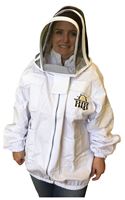 Harvest Lane Honey CLOTHSJM-102 Beekeeper Jacket with Hood, M, Zipper, Polycotton, White