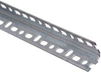 Stanley Hardware 4021BC Series N341-131 Slotted Angle Stock, 1-1/4 in L Leg, 48 in L, 0.047 in Thick, Steel, Galvanized