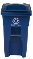 CAN RECYCLE 2 WHEEL BLUE 32GA