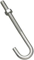 National Hardware 2195BC Series N232-926 J-Bolt, 5/16 in Thread, 3 in L Thread, 5 in L, 160 lb Working Load, Steel, Zinc, Pack of 10