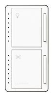 Lutron MACL-LFQH-WH Fan Control and Light Dimmer, 1 -Pole, 120 VAC, 60 Hz, White