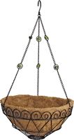 Landscapers Select T0017-3L Hanging Planter with Coconut Fiber Liner, Circle, 22 lb Capacity, Natural Coconut/Steel, Pack of 6