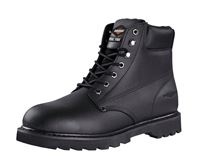 Diamondback Work Boots, 13, Medium W, Black, Leather Upper, Lace-Up, Steel Toe, With Lining