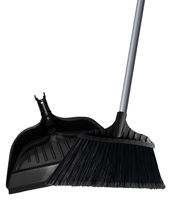 Simple Spaces 2132X Angle Broom with Dust Pan, 14.5 in Sweep Face, 6-3/4 in L Trim, Recycle Polypropylene Bristle