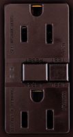 Eaton Wiring Devices SGF15B GFCI Duplex Receptacle, 2 -Pole, 15 A, 125 V, Back, Side Wiring, NEMA: 5-15R, Brown