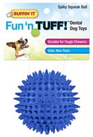 RuffinIt 80610 Dog Toy, Squeaker, Blue/Green/Purple