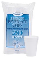 Dart 240HW Beverage Cup, 16 oz, Foam, Pack of 12