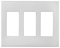 Eaton Cooper Wiring PJS PJS263SG-SP-L Wallplate, 4.87 in L, 6-3/4 in W, 3 -Gang, Polycarbonate, Silver Granite