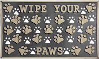 Simple Spaces 08ABSHE-55 Door Mat, 30 in L, 18 in W, Paw Imprint Pattern, Polyester Surface