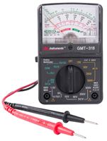 Gardner Bender GMT-318 Multimeter, Analog Display, Functions: AC Voltage, DC Current, DC Voltage, Resistance, Black