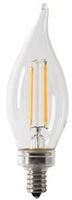 Feit Electric CFC40/950CA/FIL/6 LED Bulb, Decorative, B10 Lamp, 40 W Equivalent, E12 Lamp Base, Dimmable, Pack of 4